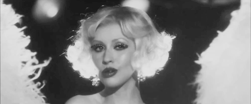 Meisje Artiesten Christina aguilera lippen Ogen Haar Sexy Gifs vrij wenk vrouw zwart en wit Xti 
