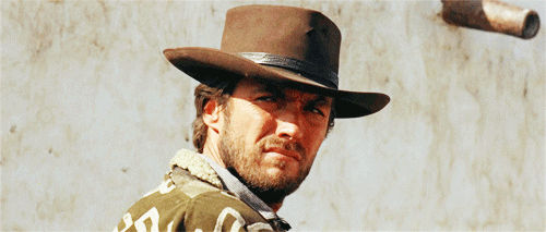 Clint Eastwood GIF. Cowboy Western Gifs Filmsterren Clint eastwood Het goede van de slechte en de lelijke Een handvol dolla 
