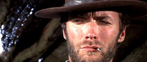 Clint Eastwood GIF. Bioscoop Roken Gifs Filmsterren Clint eastwood Wenk Vragen 