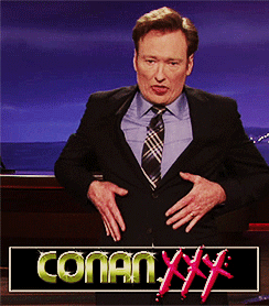 Conan Obrien GIF. Boos Gifs Filmsterren Conan obrien Schuit 