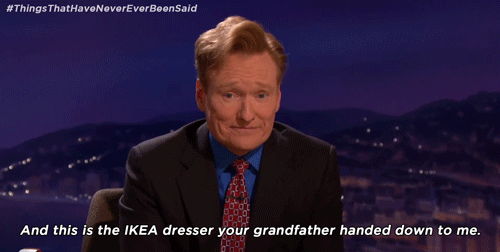 Conan Obrien GIF. Gifs Filmsterren Conan obrien Verrassing Maskeren 