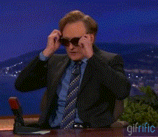 Conan Obrien GIF. Zonnebril Gifs Filmsterren Conan obrien Koel 