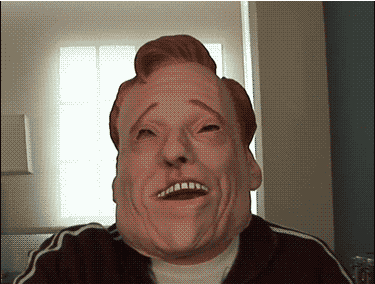 Conan Obrien GIF. Gifs Filmsterren Conan obrien Verrassing Maskeren 