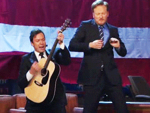 Conan Obrien GIF. Beroemdheden Tv Gifs Filmsterren Conan obrien Ryan gosling Pak Schreeuwend 