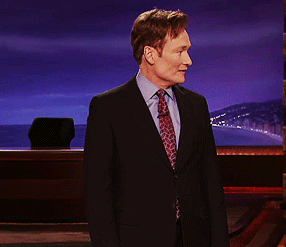 Conan Obrien GIF. Gifs Filmsterren Conan obrien Hair flip Vlechten 