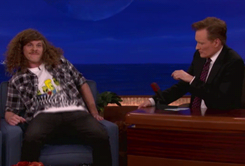 Conan Obrien GIF. Haar Gifs Filmsterren Conan obrien Dreadlocks Vlechten Dreds 