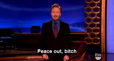 Conan Obrien GIF. Afscheid Vrede Gifs Filmsterren Conan obrien Vaarwel Vertrekken 