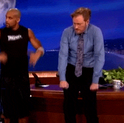 Conan Obrien GIF. Gifs Filmsterren Conan obrien Gek Flippen 