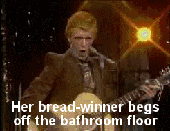David Bowie GIF. Artiesten Gifs David bowie Ziggy stardust 