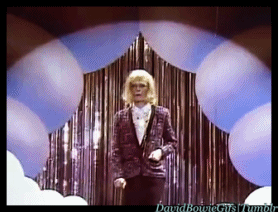 David Bowie GIF. Beroemdheden Artiesten Gifs David bowie Jazzin voor blauwe jean Schreeuwen lord byron Screamin lord b 