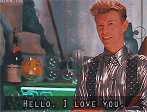 David Bowie GIF. Artiesten Gifs David bowie Geschokt Bezorgd 