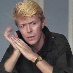 David Bowie GIF. Artiesten Gifs David bowie Filmsterren Ben stiller Zoolander Owen wilson 