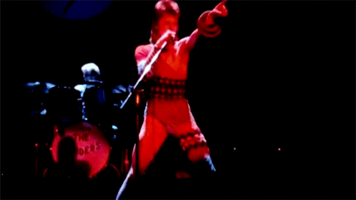 Beroemdheden Artiesten Gifs David bowie Jazzin voor blauwe jean schreeuwen Lord Byron Screamin Lord B 