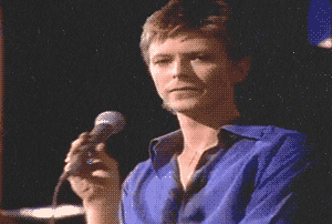 David Bowie GIF. Artiesten Gifs David bowie Rebel rebel Diamanten honden 