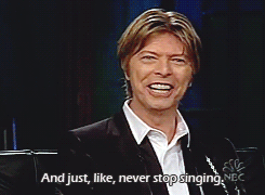 David Bowie GIF. Beroemdheden Artiesten Gifs David bowie Fotoset David bowie interview Seksuele frustratie 