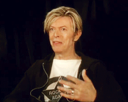 David Bowie GIF. Bioscoop Ontbijt Artiesten Koffie Gifs David bowie Oh je mooie dingen Im een â€‹â€‹raar persoon 