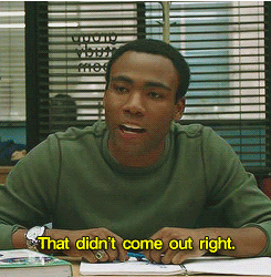 Donald Glover GIF. Gifs Filmsterren Donald glover Community Troy barnes 