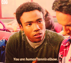 Donald Glover GIF. Ziek Gifs Filmsterren Donald glover Het eten Nbc Community Troy barnes 