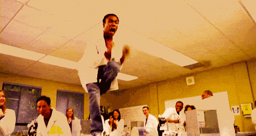 Tv Gifs Filmsterren Donald glover geschokt community troy barnes 