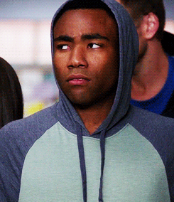Donald Glover GIF. Gifs Filmsterren Donald glover Community Troy barnes 