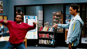 Donald Glover GIF. Gifs Filmsterren Donald glover Community Danny pudi 