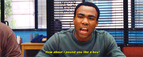 Donald Glover GIF. Gifs Filmsterren Donald glover Community Troy barnes 