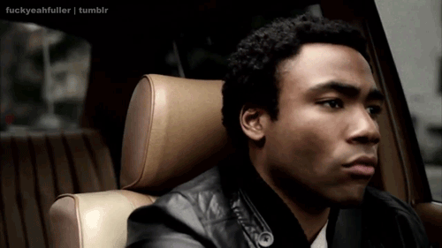Donald Glover GIF. Tv Gifs Filmsterren Donald glover Nee Community 