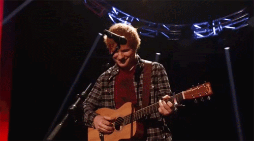 Ed Sheeran GIF. Artiesten Gifs Ed sheeran Tour dagboek 