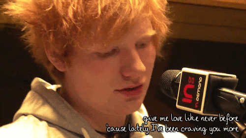 Ed Sheeran GIF. Liefde Artiesten Gifs Ed sheeran Heet 