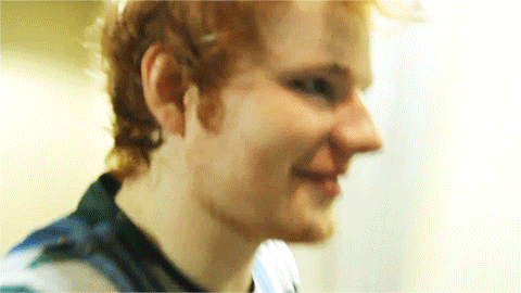Ed Sheeran GIF. Artiesten Gifs Ed sheeran Klappen 