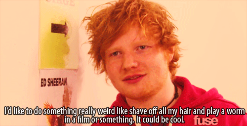 Ed Sheeran GIF. Muziek Artiesten Gifs Ed sheeran 