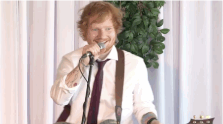 Ed Sheeran GIF. Artiesten Gifs Ed sheeran Kleine hobbel 