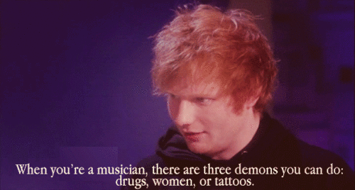 Ed Sheeran GIF. Artiesten Gifs Ed sheeran Lip beet 