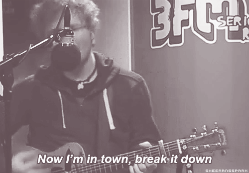 Ed Sheeran GIF. Artiesten Gifs Ed sheeran Klappen 