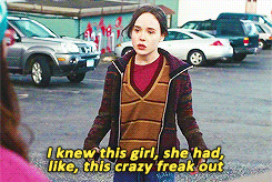 Ellen Page GIF. Film Gifs Filmsterren Ellen page Juno 
