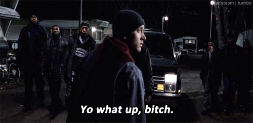 Muziek Artiesten Hip hop Melk Eminem Gifs rap slim shady dorstig 