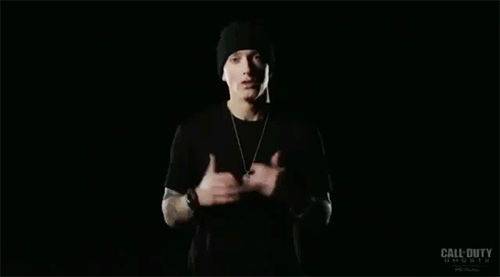 Artiesten Eminem Gifs gevecht spiegel rap 8 mile hoodie concentreren 