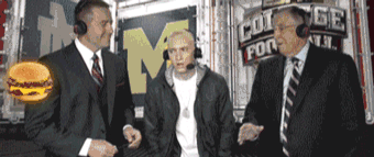 Voetbal Artiesten Eminem Lady Gifs spel cheeseburger 