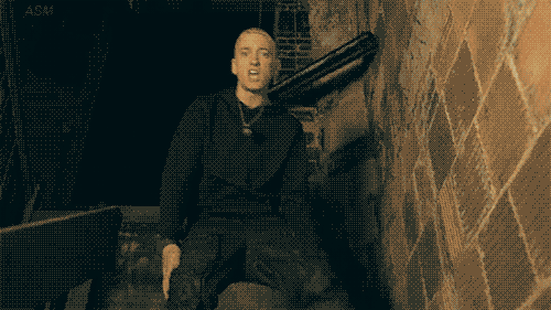 Muziek Artiesten Hip hop Melk Eminem Gifs rap slim shady dorstig 