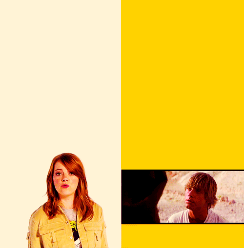 Emma Stone GIF. Star wars Gifs Filmsterren Emma stone 