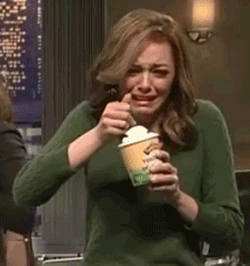 Emma Stone GIF. Huilen Gifs Filmsterren Emma stone Het eten Ijsje 