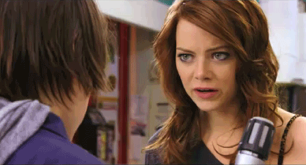 Emma Stone GIF. Flirten Gifs Filmsterren Emma stone Bruinen 
