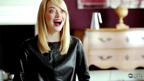 Emma Stone GIF. Gifs Filmsterren Emma stone Lachend Glimlachen 
