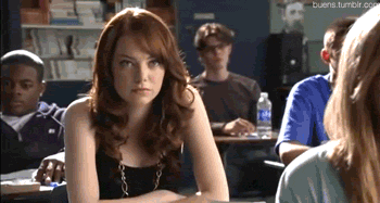 Emma Stone GIF. Easy a Gifs Filmsterren Emma stone Lachend Klasse 