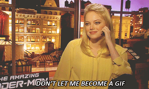 Emma Stone GIF. Gifs Filmsterren Emma stone Plezier Blond 