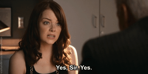 Emma Stone GIF. Interview Gifs Filmsterren Emma stone Lachend 