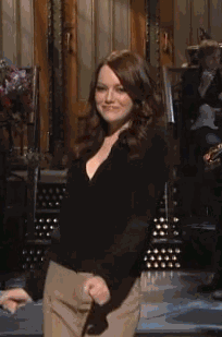 Emma Stone GIF. Dansen Gifs Filmsterren Emma stone Snl 