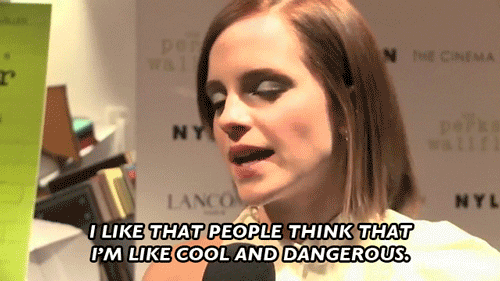 Emma Watson GIF. Beroemdheden Emma watson Gifs Filmsterren Gevaarlijk 