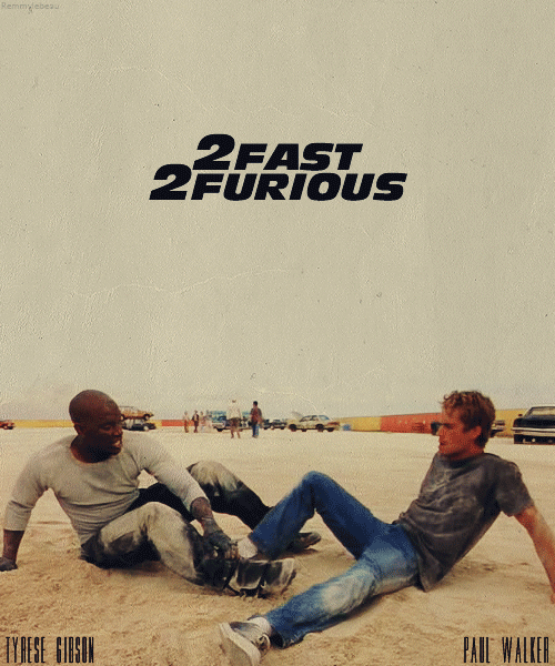 Fast And Furious GIF. Films en series Gifs Fast and furious Paul walker Tyrese gibson 2 fast 2 furious Ffremake Ik maakte dit &e 