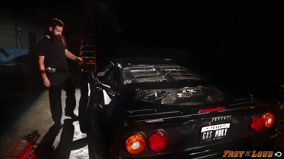 Test Voertuigen Ferrari Gifs mislukken whoops auto&amp;#39;s aandrijving terwijl 